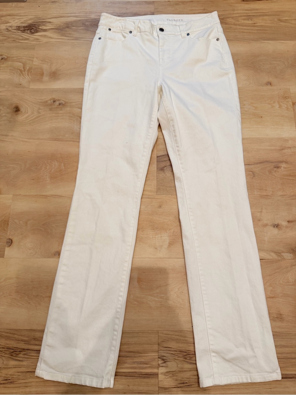 Talbots White Straight-Leg Women’s Jeans - Size 10